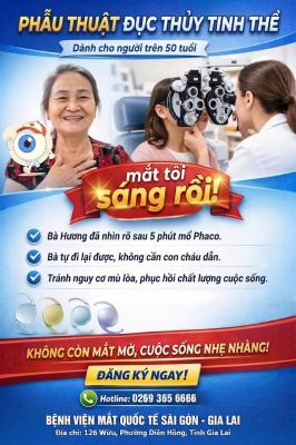 “MẮT SÁNG RỒI!” – NIỀM VUI GIẢN DỊ SAU CA MỔ ĐỤC THỦY TINH THỂ